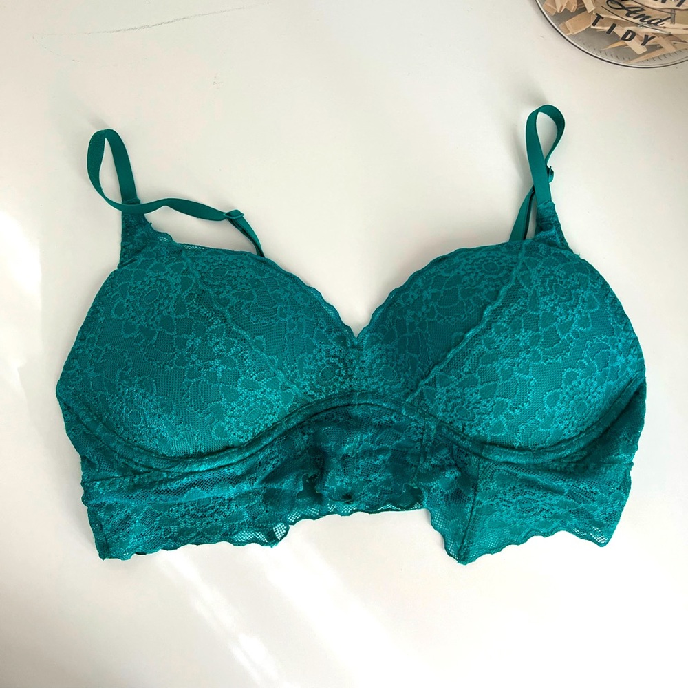 Victoria’s Secret PINK Lace Bralette Teal
